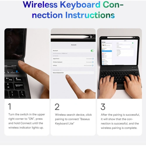 Etui z klawiaturą Baseus Brilliance Apple iPad Pro 12.9 2018/2020/2021 (3., 4. i 5. generacji) biały