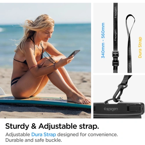 Uniwersalne wodoszczelne etui Spigen A601 Universal Waterproof Case Black