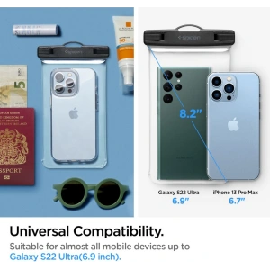 Univerzální vodotěsný obal Spigen A601 Universal Waterproof Case Crystal Clear