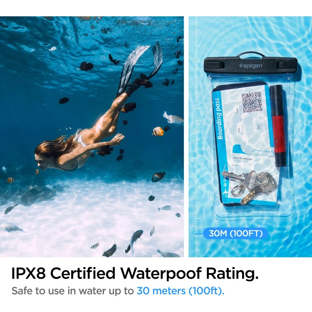 Wholesale Spigen A601 Universal Waterproof Case Crystal Clear - SPN2269CL - {ean13} - Hurt