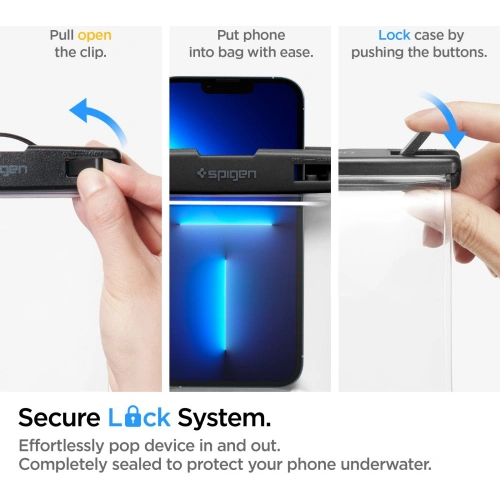 Uniwersalne wodoszczelne etui Spigen A601 Universal Waterproof Case Crystal Clear