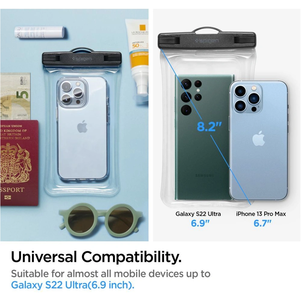 Wholesale Spigen A610 Universal Waterproof Float Case Crystal Clear - SPN2271CL - {ean13} - Hurt