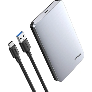 Hurtownia GSM - Kieszeń na dysk twardy 2,5 cala UGREEN CM300 SATA 3.0 6Gbps szary + kabel USB - USB-C 0,5m - UGR1283GRY - {ean13} - Hurt