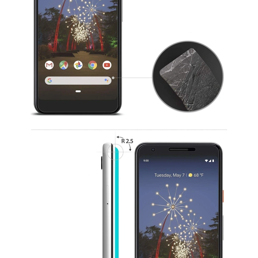 Hurtownia GSM - Sada tvrzených skel Ringke ID Glass Google Pixel 3a 3 balení - RGK917 - {ean13} - Hurt