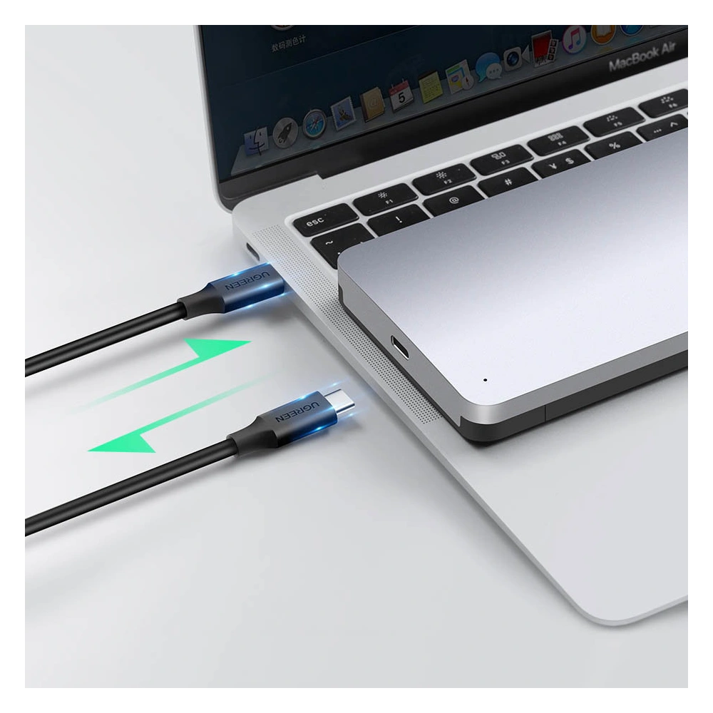 Hurtownia GSM - Kapsa na pevný disk 2,5 palce UGREEN CM300 SATA 3.0 6Gbps šedá + kabel USB - USB-C 0,5m - UGR1283GRY - {ean13} - Hurt