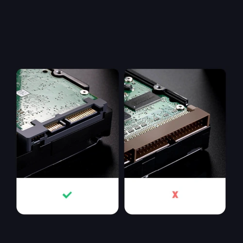 Kieszeń na dysk twardy 2,5 cala UGREEN CM300 SATA 3.0 6Gbps szary + kabel USB - USB-C 0,5m