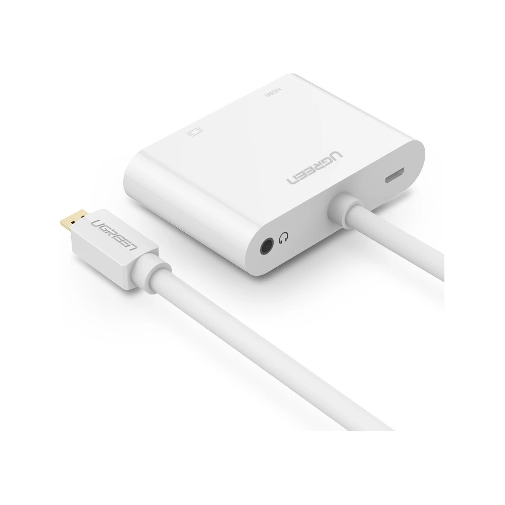 Hurtownia GSM - Adaptér video UGREEN MM115 micro HDMI - HDMI + VGA 30 cm černý - UGR1285BLK - {ean13} - Hurt