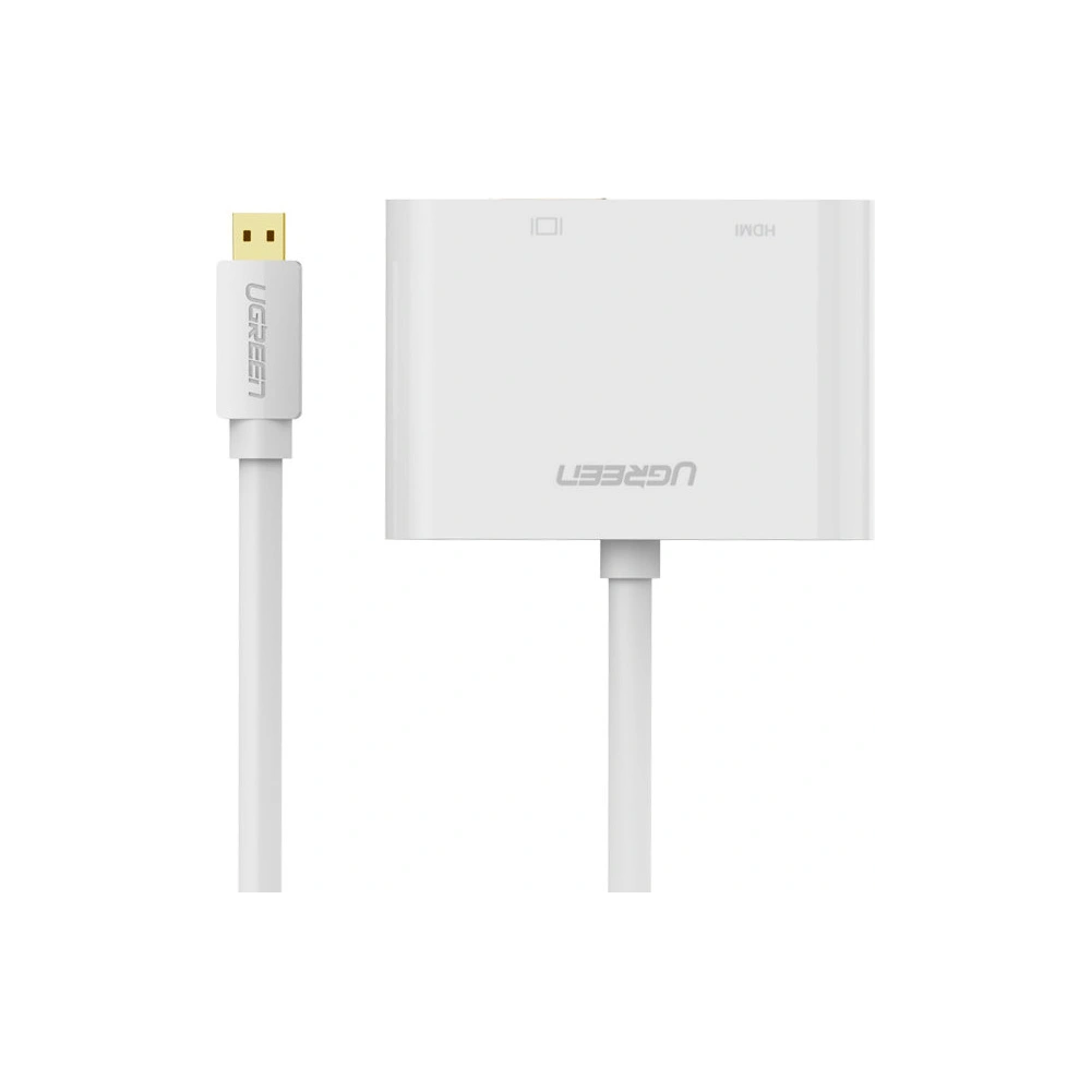 Hurtownia GSM - Adapter video UGREEN MM115 micro HDMI - HDMI + VGA 30cm czarny - UGR1285BLK - {ean13} - Hurt