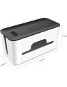 Hurtownia GSM - Organizer do kabli UGREEN LP110 pojemnik na listwy S 27,8x13x12,8cm czarno-biały - UGR1286BLKWHT - {ean13} - Hurt