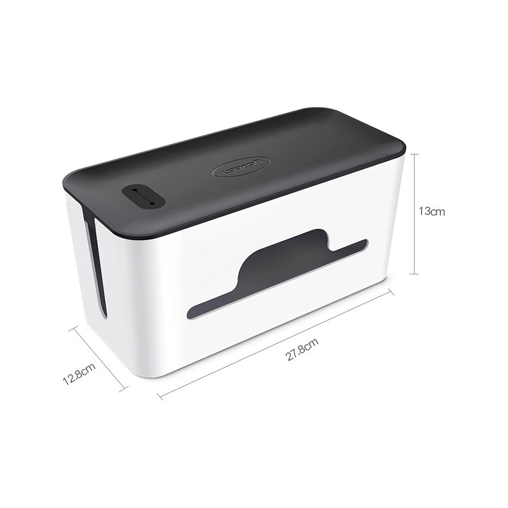 Wholesale UGREEN LP110 cable organizer box rail holder S 27.8x13x12.8cm black and white - UGR1286BLKWHT - {ean13} - Hurt