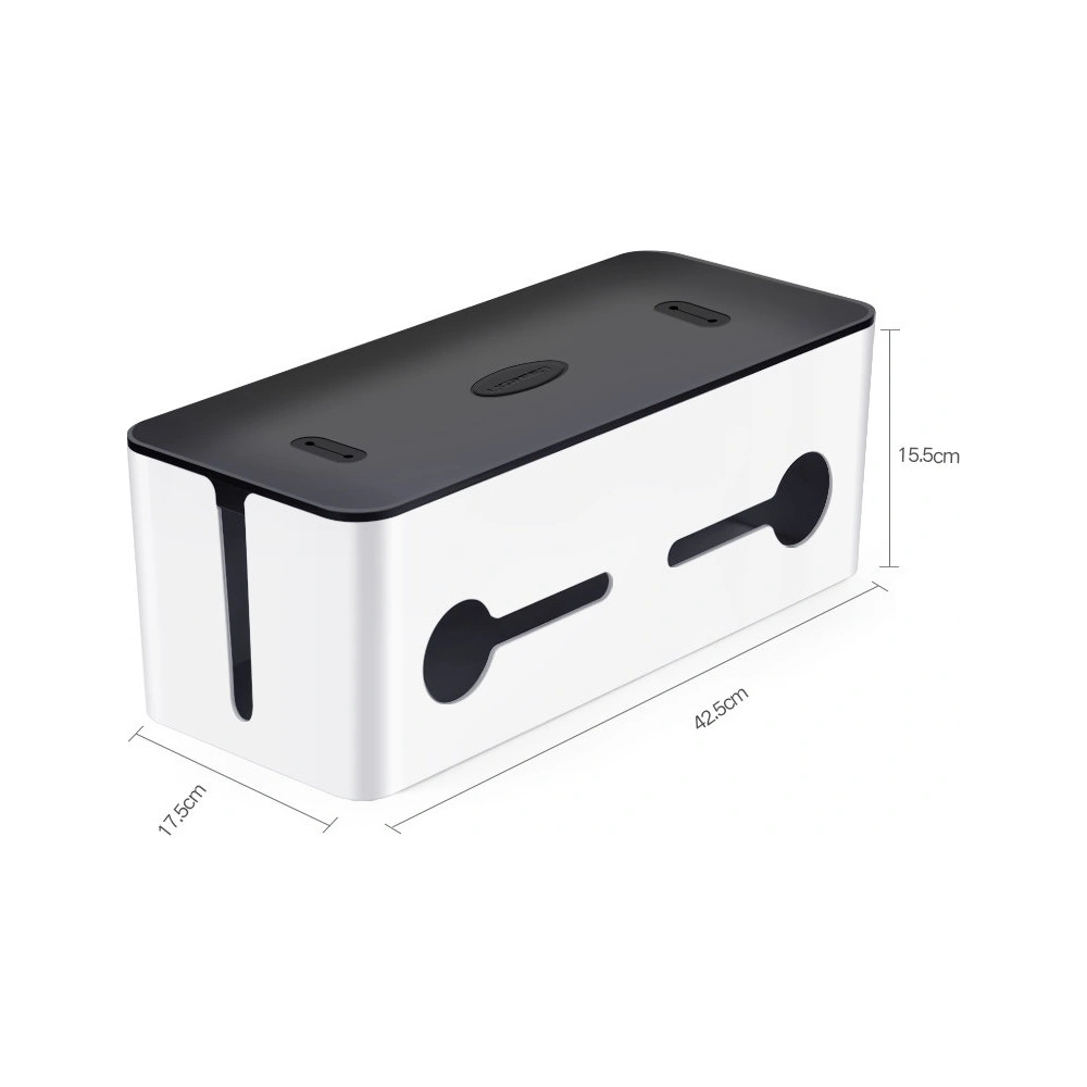 Hurtownia GSM - Organizer do kabli UGREEN LP110 pojemnik na listwy L 42,5x17,5x15,5cm czarno-biały - UGR1287BLKWHT - {ean13} - Hurt