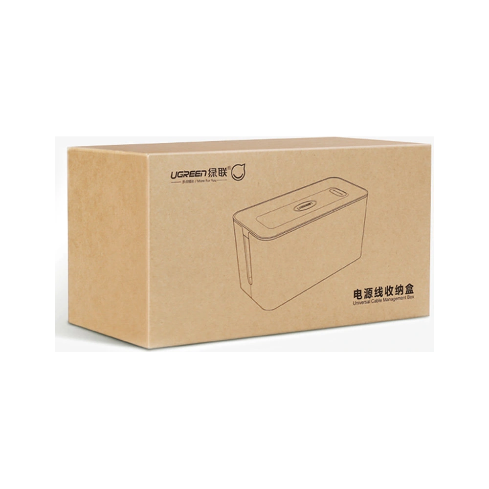 Hurtownia GSM - Organizer do kabli UGREEN LP110 pojemnik na listwy L 42,5x17,5x15,5cm czarno-biały - UGR1287BLKWHT - {ean13} - Hurt