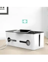 Hurtownia GSM - Organizer do kabli UGREEN LP110 pojemnik na listwy L 42,5x17,5x15,5cm czarno-biały - UGR1287BLKWHT - {ean13} - Hurt
