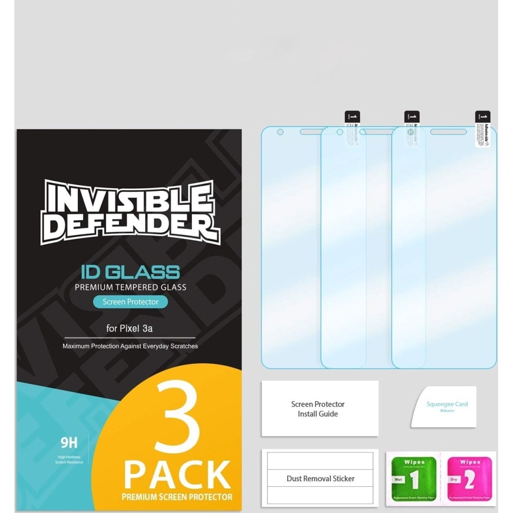Wholesale Ringke ID Glass Google Pixel 3a 0.33mm 3 Pack - RGK917 - {ean13} - Hurt