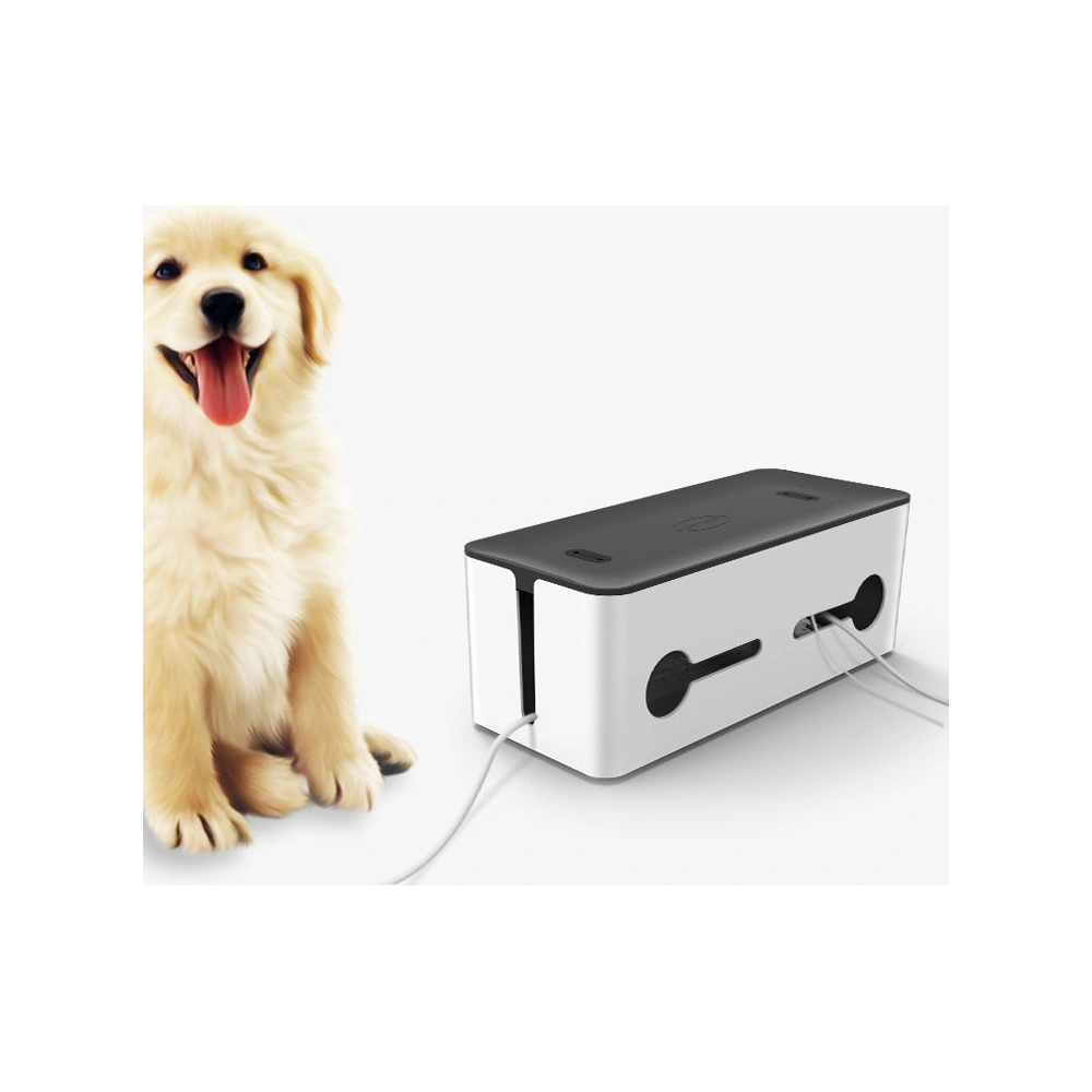Hurtownia GSM - Organizer do kabli UGREEN LP110 pojemnik na listwy L 42,5x17,5x15,5cm czarno-biały - UGR1287BLKWHT - {ean13} - Hurt