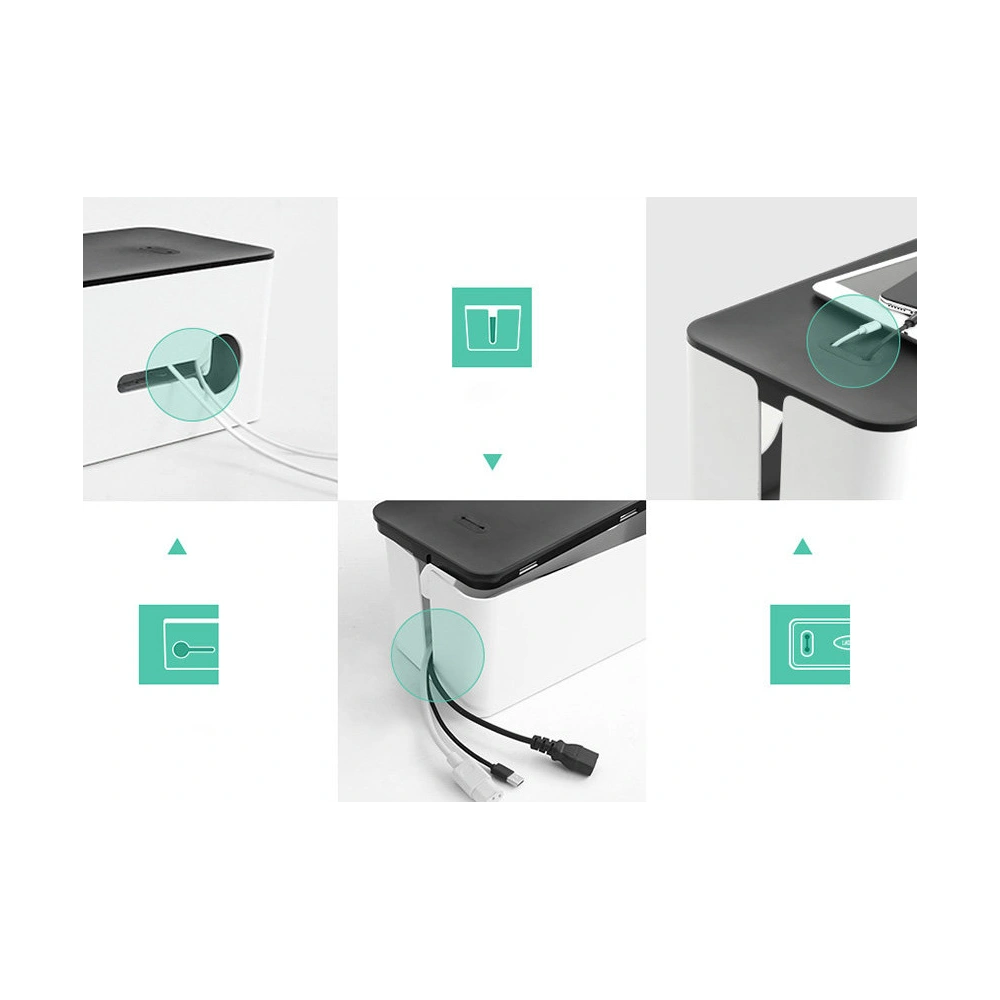 Hurtownia GSM - Organizér na kabely UGREEN LP110, box na lišty L 42,5x17,5x15,5 cm černobílý - UGR1287BLKWHT - {ean13} - Hurt