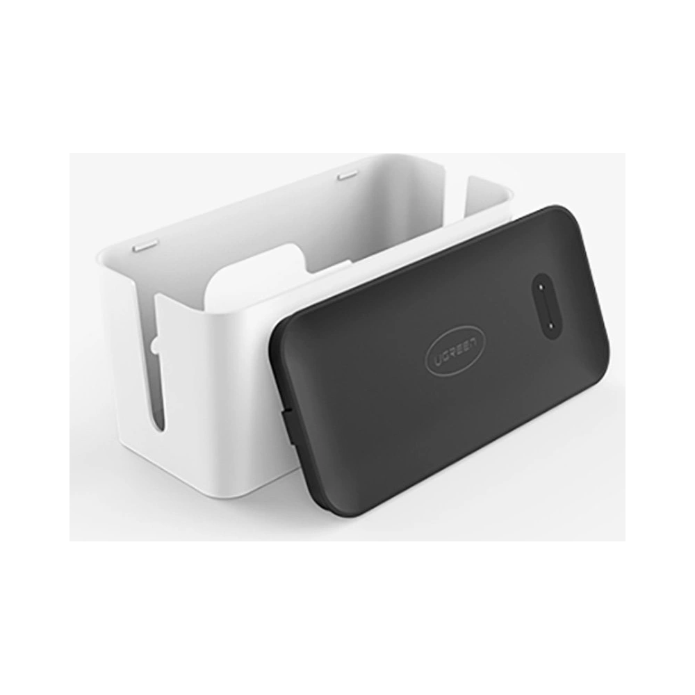 Hurtownia GSM - Organizer do kabli UGREEN LP110 pojemnik na listwy L 42,5x17,5x15,5cm czarno-biały - UGR1287BLKWHT - {ean13} - Hurt