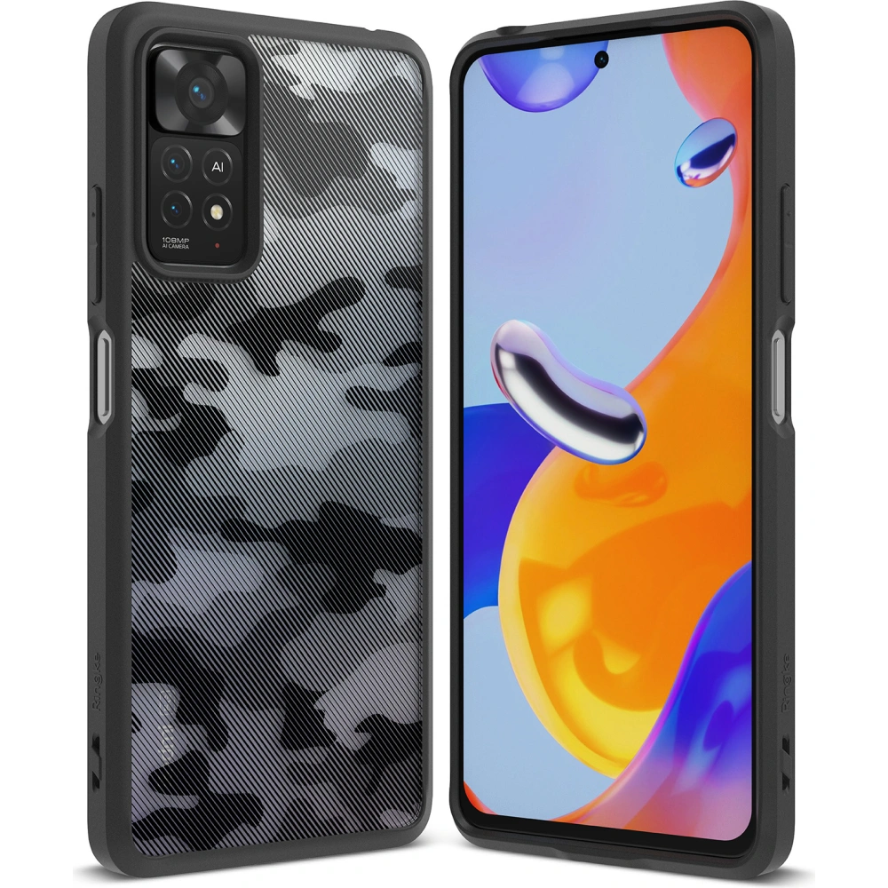 Hurtownia GSM - Etui Ringke Fusion Redmi Note 11 Pro/11E Pro Camo (Moro) černé - RGK1593MCL - {ean13} - Hurt