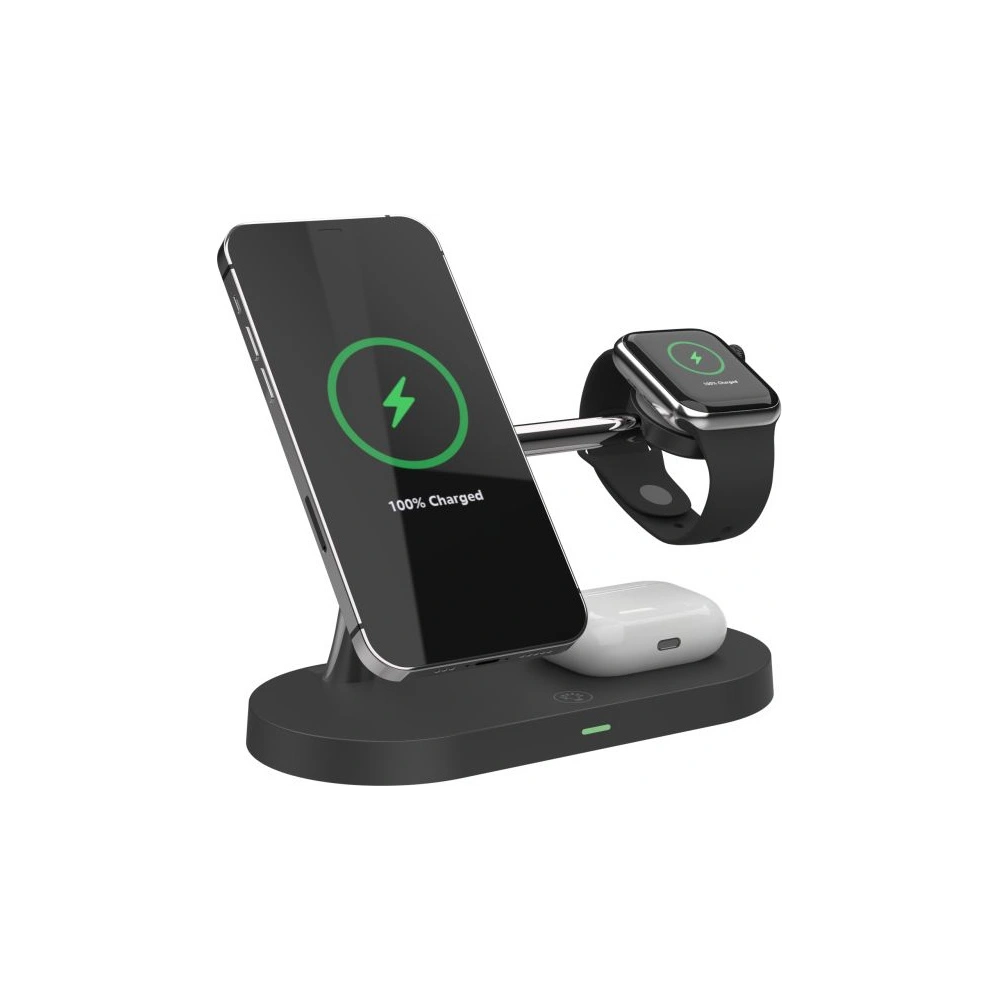 Hurtownia GSM - Bezdrátová nabíječka MagSafe Tech-Protect A14 3in1 Magnetic Wireless Charger Černá - THP1136BLK - {ean13} - Hurt
