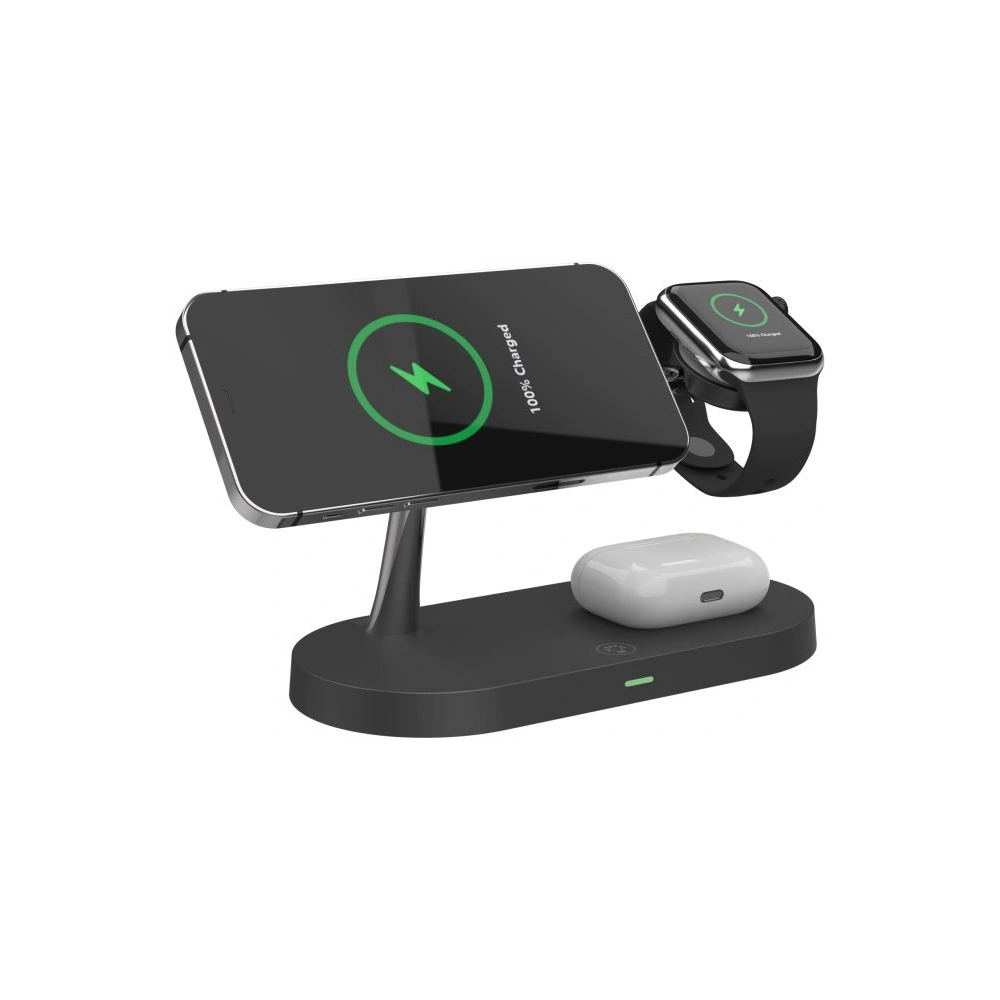 Hurtownia GSM - Bezdrátová nabíječka MagSafe Tech-Protect A14 3in1 Magnetic Wireless Charger Černá - THP1136BLK - {ean13} - Hurt