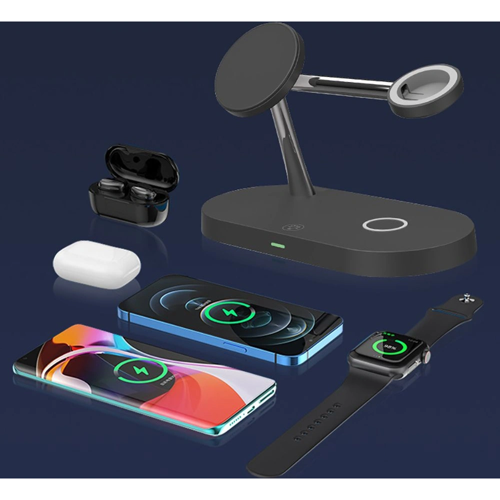 Hurtownia GSM - Bezdrátová nabíječka MagSafe Tech-Protect A14 3in1 Magnetic Wireless Charger Černá - THP1136BLK - {ean13} - Hurt