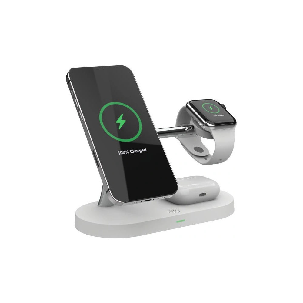 Hurtownia GSM - Bezdrátová nabíječka MagSafe Tech-Protect A14 3in1 Magnetic Wireless Charger White - THP1137WHT - {ean13} - Hurt