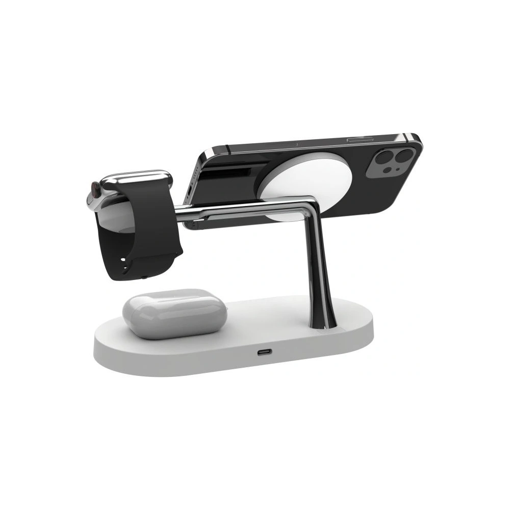 Hurtownia GSM - Bezdrátová nabíječka MagSafe Tech-Protect A14 3in1 Magnetic Wireless Charger White - THP1137WHT - {ean13} - Hurt