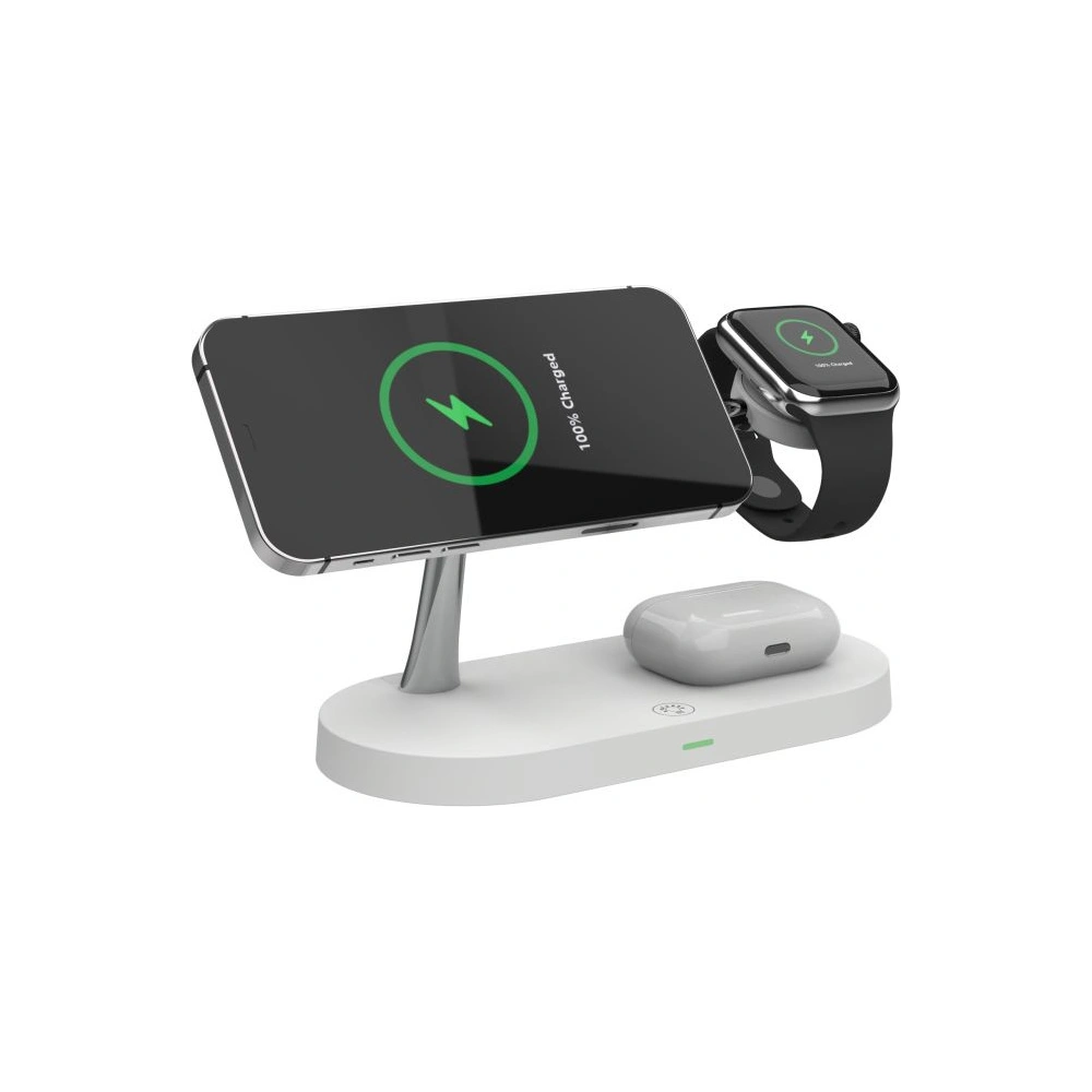 Hurtownia GSM - Bezdrátová nabíječka MagSafe Tech-Protect A14 3in1 Magnetic Wireless Charger White - THP1137WHT - {ean13} - Hurt