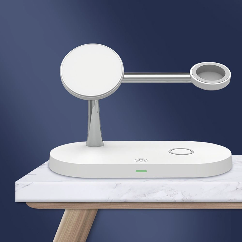 Hurtownia GSM - Bezdrátová nabíječka MagSafe Tech-Protect A14 3in1 Magnetic Wireless Charger White - THP1137WHT - {ean13} - Hurt