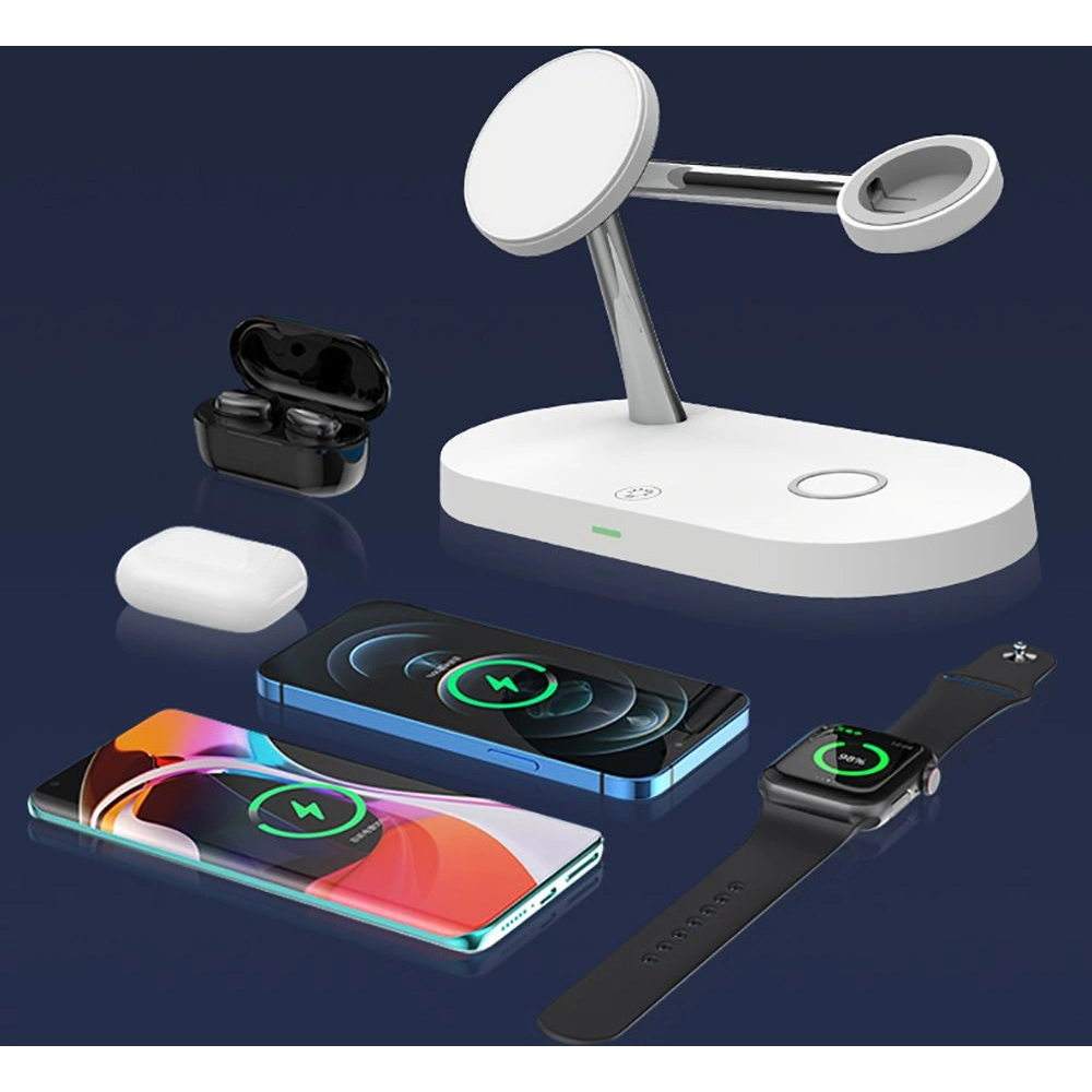 Hurtownia GSM - Ładowarka bezprzewodowa MagSafe Tech-Protect A14 3in1 Magnetic Wireless Charger White - THP1137WHT - {ean13} - Hurt