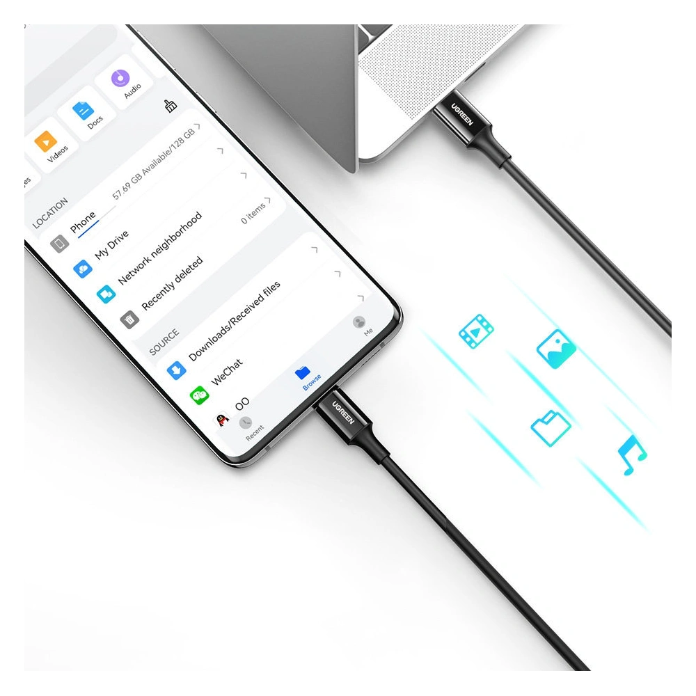 Hurtownia GSM - Kabel UGREEN US300 USB-C - USB-C 1m bílý - UGR1288WHT - {ean13} - Hurt