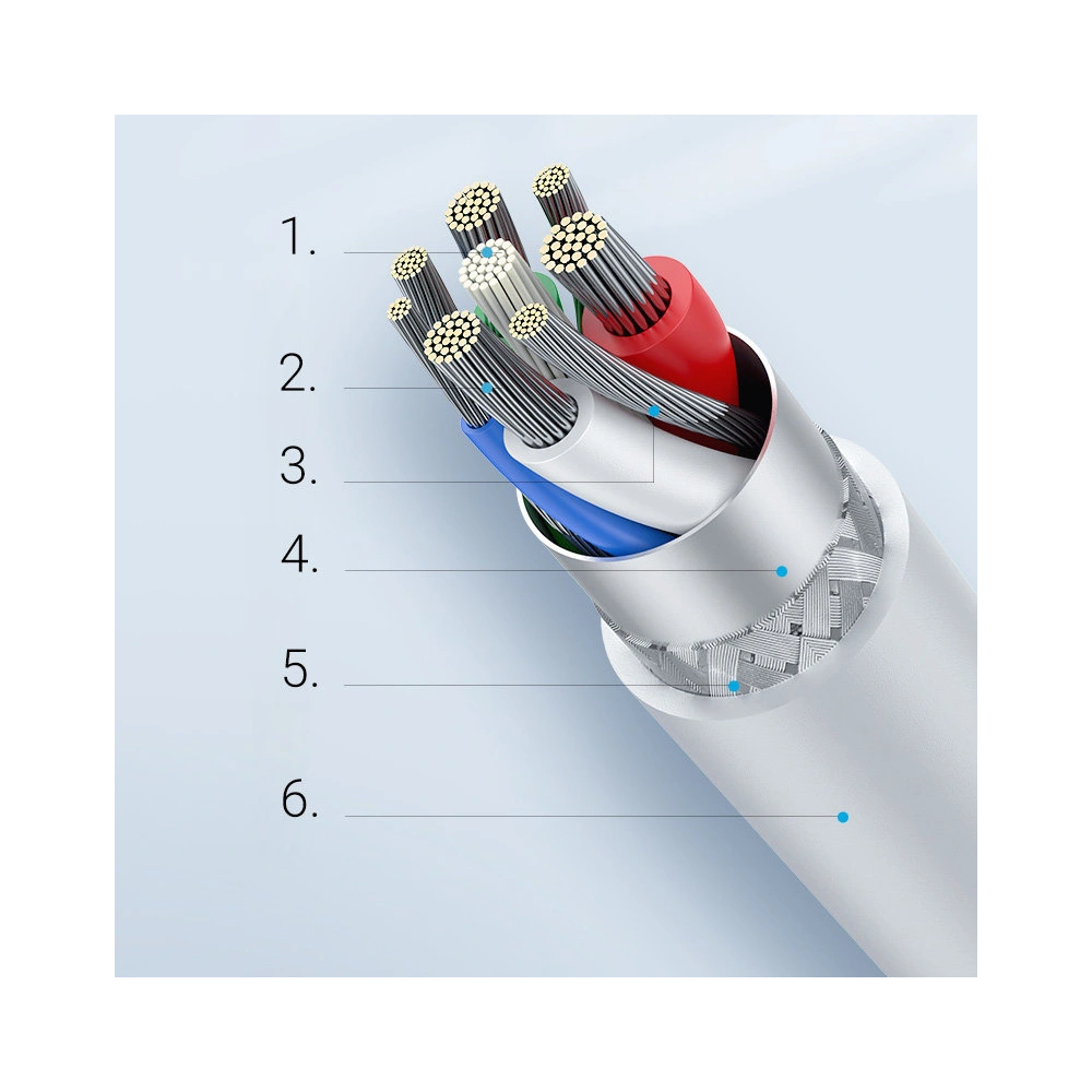 Kabel UGREEN US171 USB-C - Lightning MFi 3A 2m bílý
