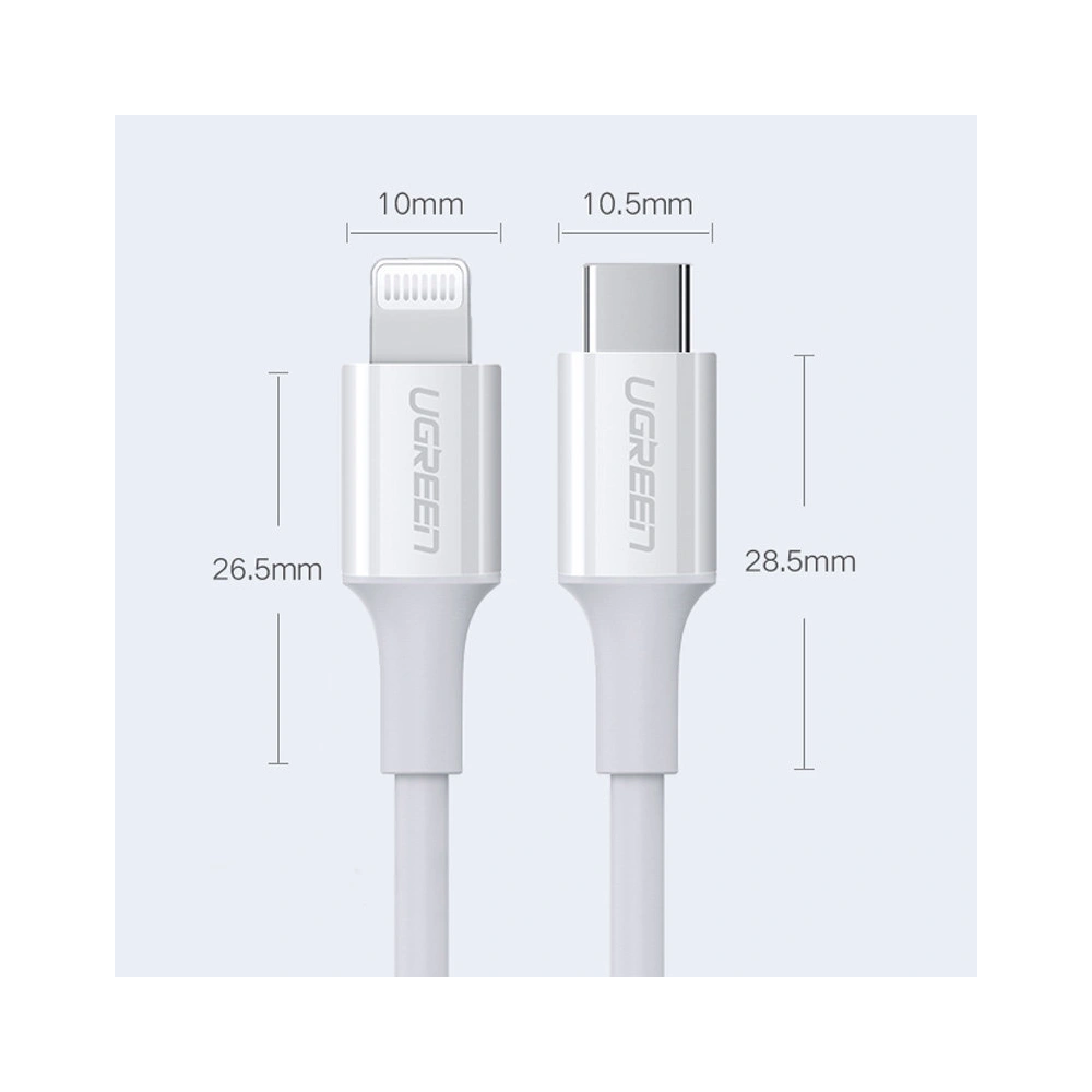 Hurtownia GSM - Kabel UGREEN US171 USB-C - Lightning MFi 3A 2m biały - UGR1289WHT - {ean13} - Hurt