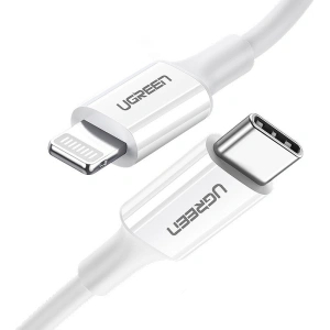 Kabel UGREEN US171 USB-C - Lightning MFi 3A 0.25m biały