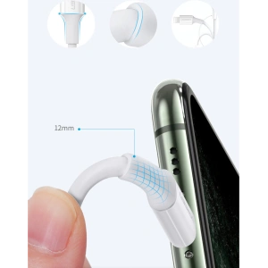 Kabel UGREEN US171 USB-C - Lightning MFi 3A 0.25m biały