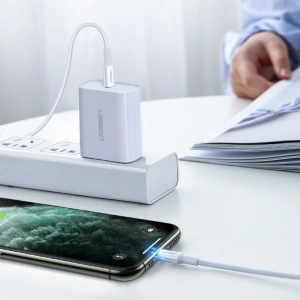 Kabel UGREEN US171 USB-C - Lightning MFi 3A 0.25m biały