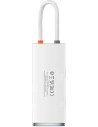 Hurtownia GSM - Hub 6w1 Baseus Lite Series, USB-C do 2x USB 3.0 + HDMI + USB-C + TF/SD (biały) - BSU3373WHT - {ean13} - Hurt
