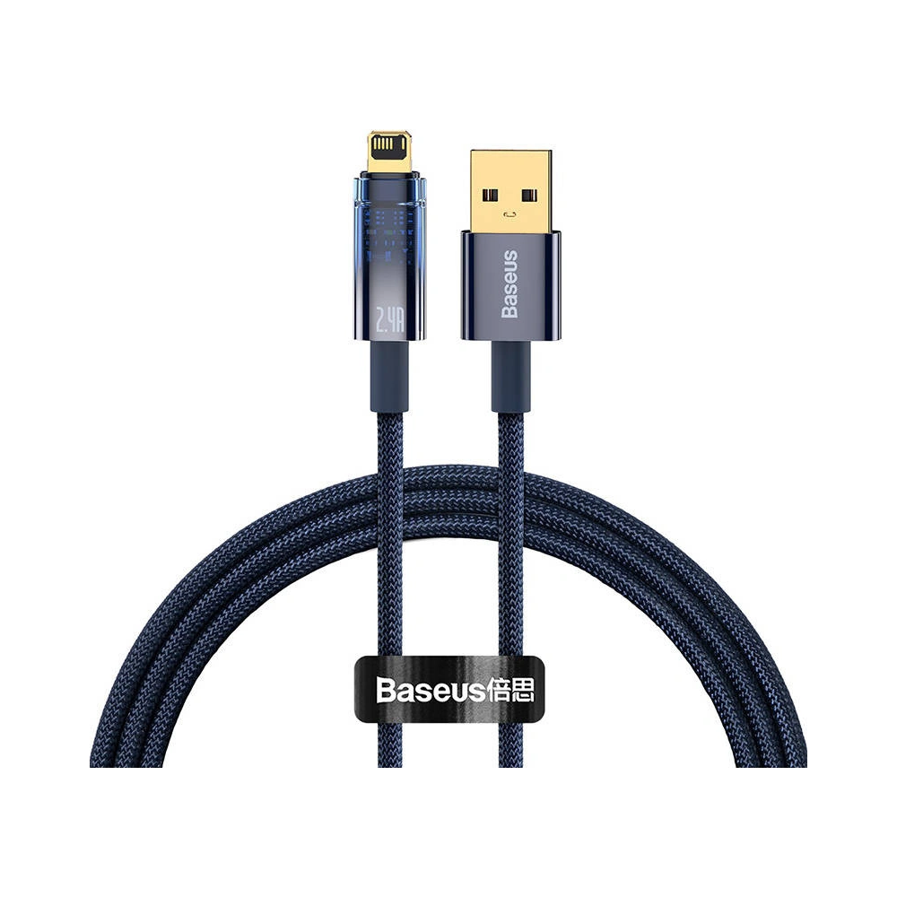 Hurtownia GSM - Kabel Baseus Explorer USB - Lightning 2.4A 1m (niebieski) - BSU3376BLU - {ean13} - Hurt