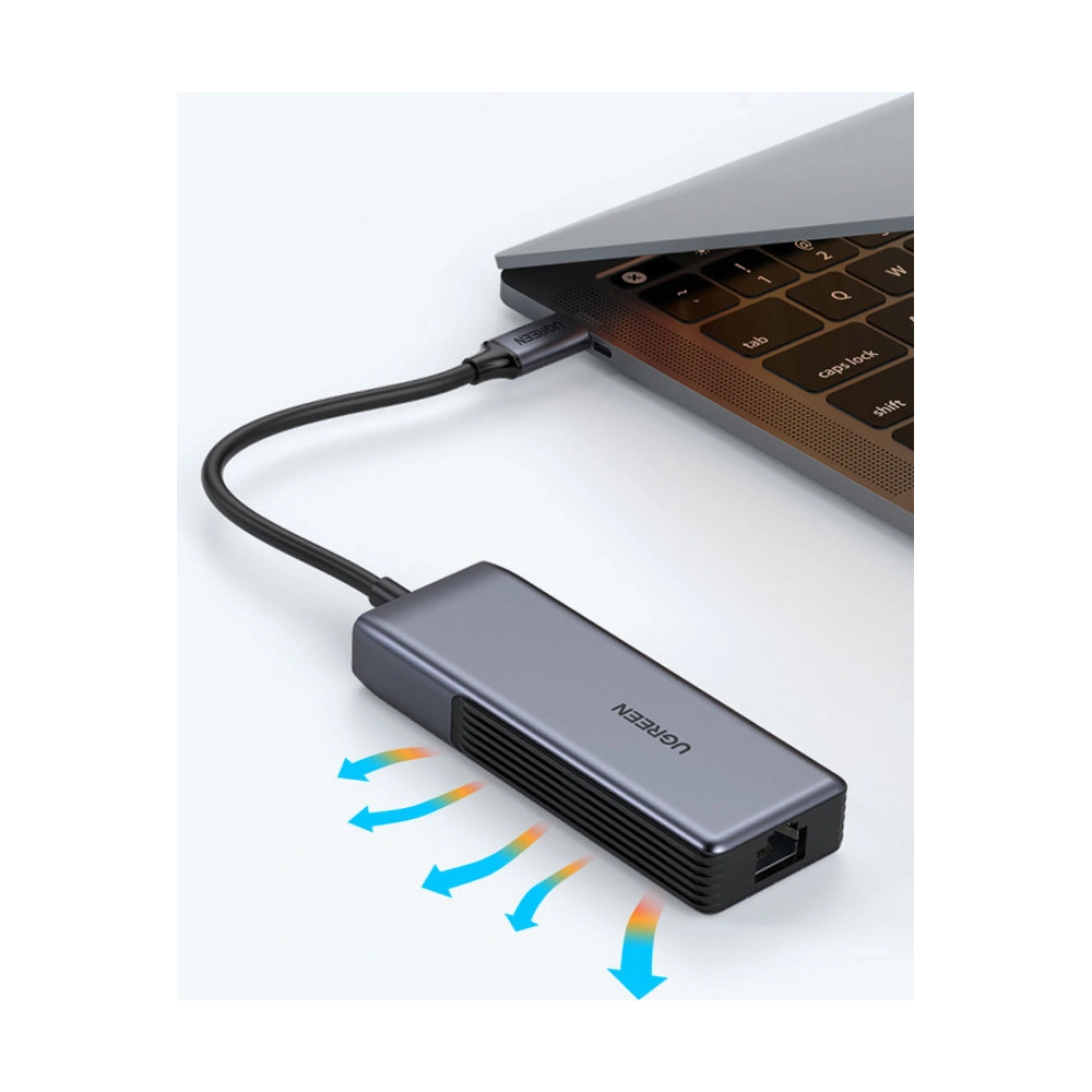 Hurtownia GSM - Adapter UGREEN CM312 USB-C - Ethernet RJ-45 5Gbps černý - UGR1294BLK - {ean13} - Hurt
