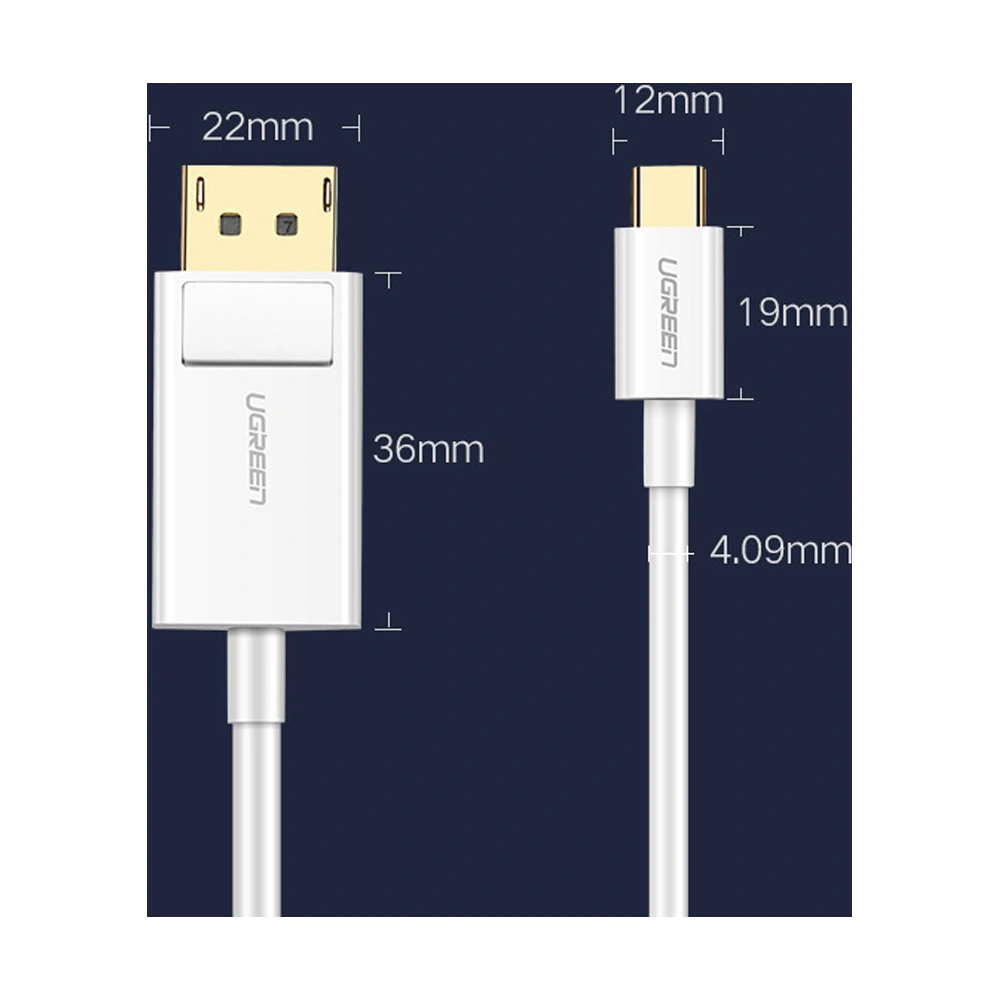 Hurtownia GSM - Adapter jednokierunkowy UGREEN MM139 USB-C - Display Port 4K 1,5m czarny - UGR1296BLK - {ean13} - Hurt
