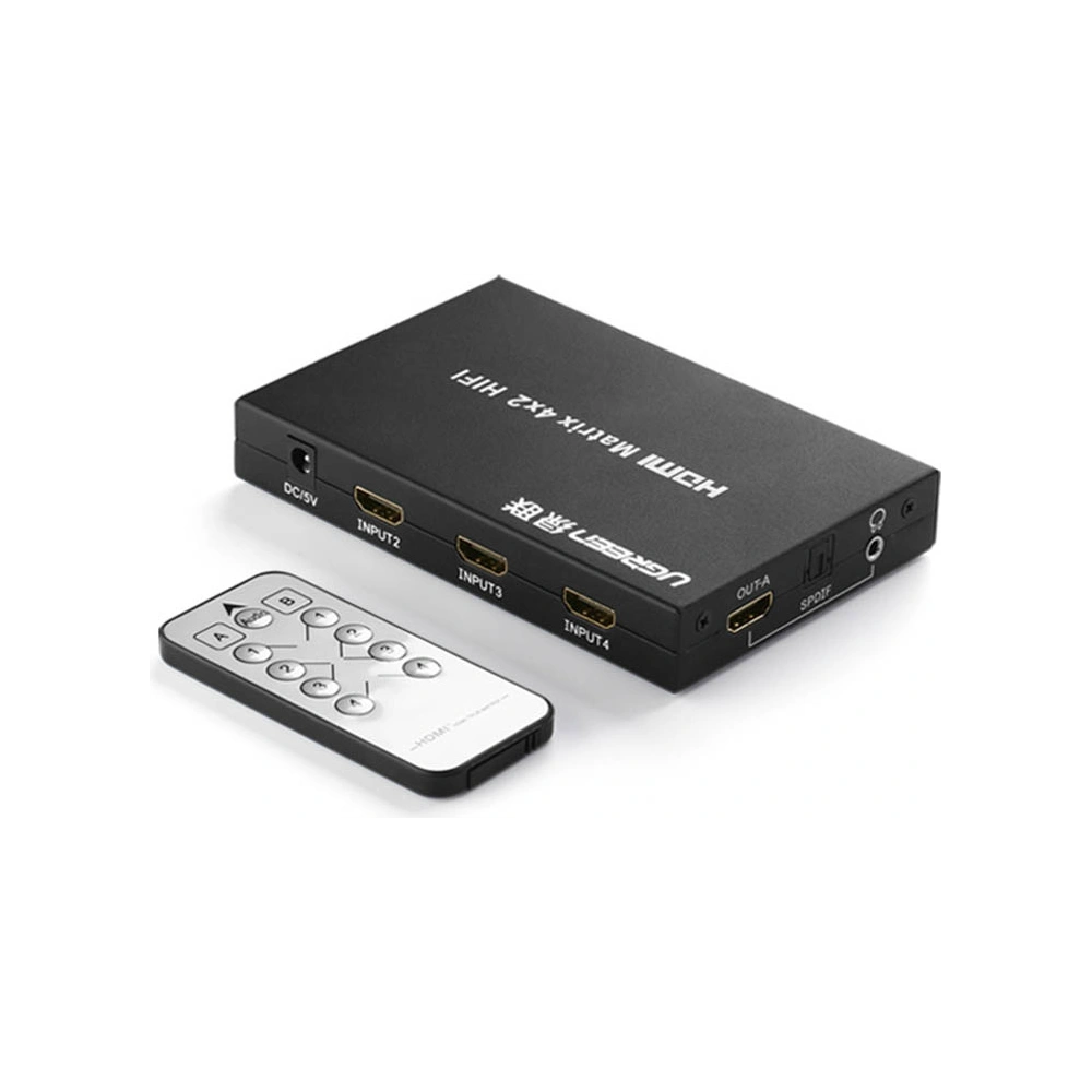 Hurtownia GSM - Rozdělovač/switch UGREEN 4x HDMI (vstup) na 2x HDMI (výstup) 4K/FullHD černý - UGR1297BLK - {ean13} - Hurt