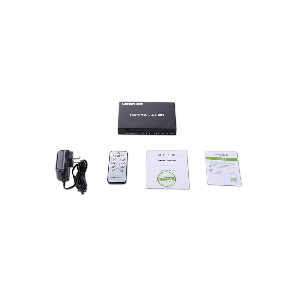 Hurtownia GSM - Rozdělovač/switch UGREEN 4x HDMI (vstup) na 2x HDMI (výstup) 4K/FullHD černý - UGR1297BLK - {ean13} - Hurt