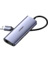 UGREEN CM252 multifunctional adapter HUB USB Type C - 3 x USB / Ethernet RJ-45 / micro USB gray