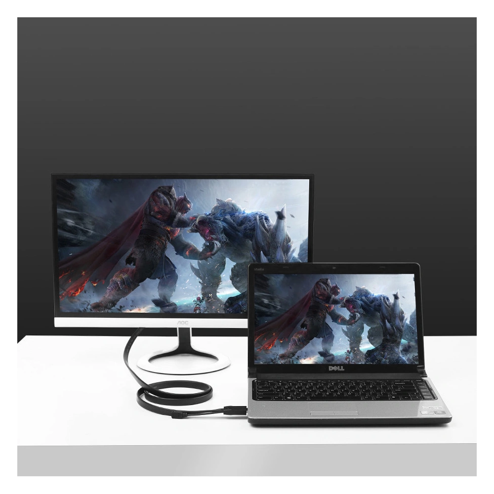 Hurtownia GSM - Konvertor UGREEN MM101 HDMI - VGA s napájením microUSB 1.5m černý - UGR1301BLK - {ean13} - Hurt