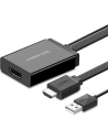 Adaptér jednosměrný UGREEN MM107 HDMI (samec) - Display Port (samice) + USB (pro napájení) 0,5m černý
