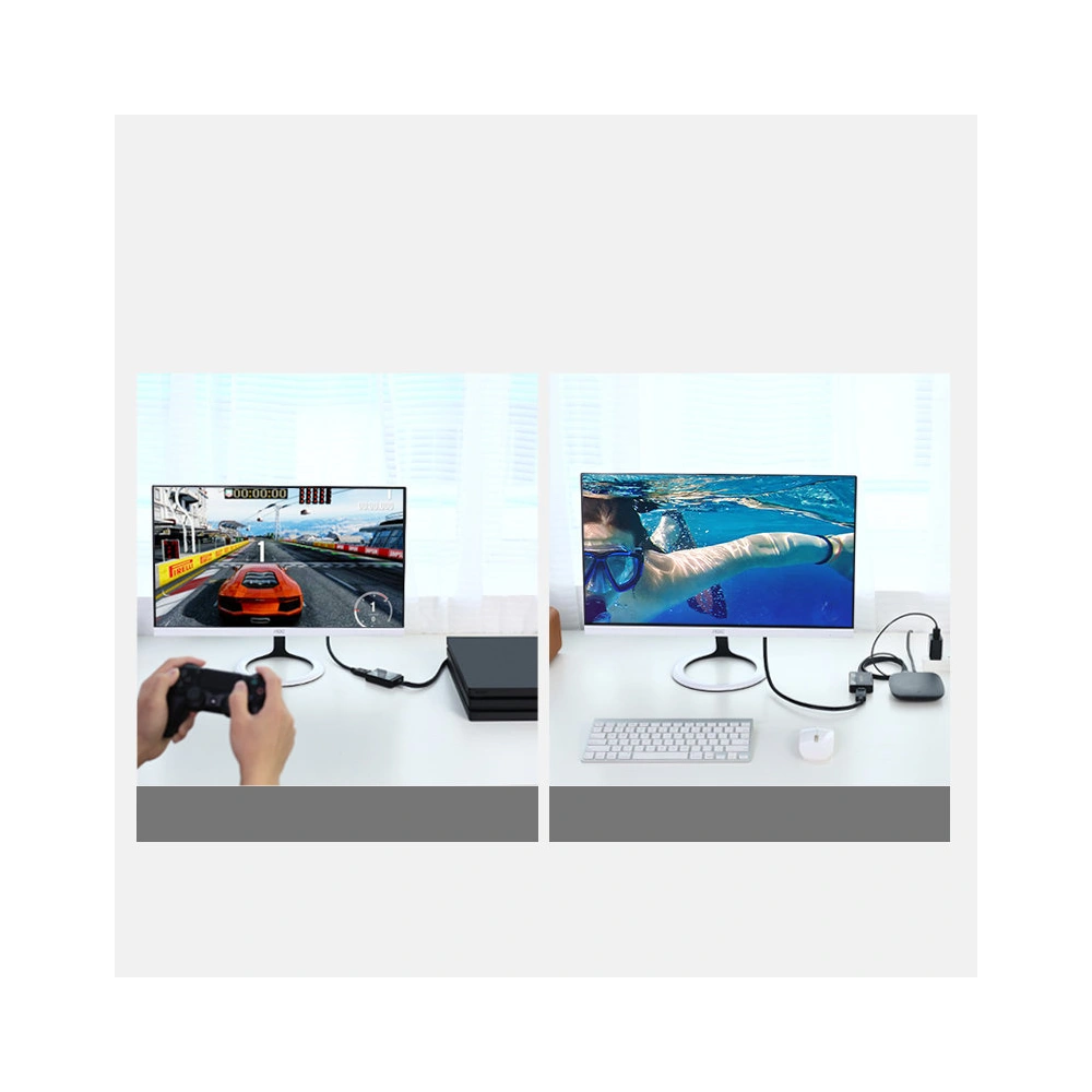 Hurtownia GSM - Adaptér jednosměrný UGREEN MM107 HDMI (samec) - Display Port (samice) + USB (pro napájení) 0,5m černý - UGR1305BLK - {ean13} - Hurt