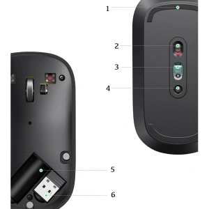 Hurtownia GSM - Bezdrátová myš UGREEN MU001 USB černá - UGR1308BLK - {ean13} - Hurt