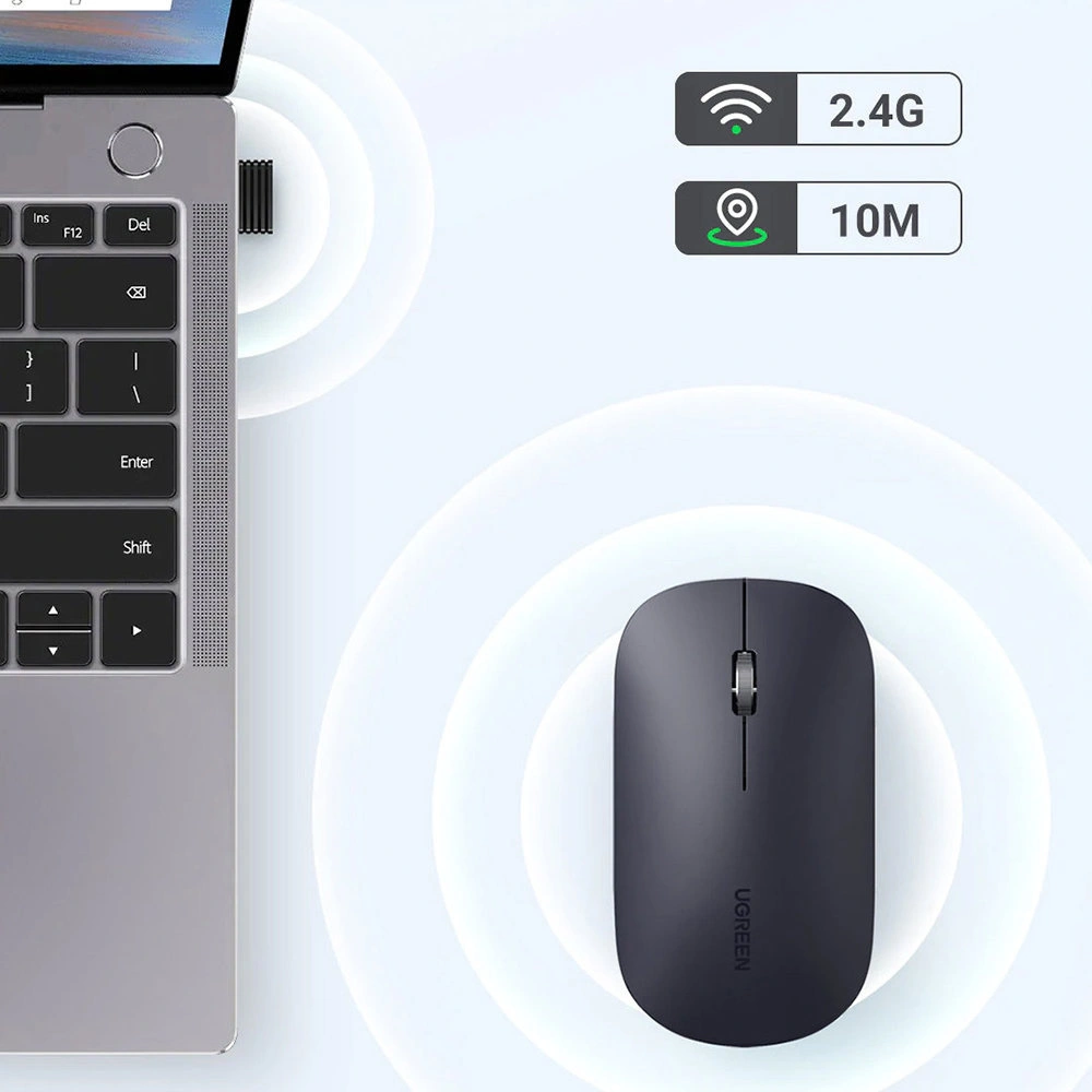 Hurtownia GSM - Mysz bezprzewodowa UGREEN MU001 USB zielony - UGR1309GRN - {ean13} - Hurt