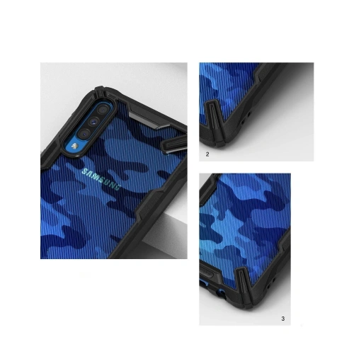 Etui Ringke Fusion-X Design Samsung Galaxy A70 Camo (Moro) Black