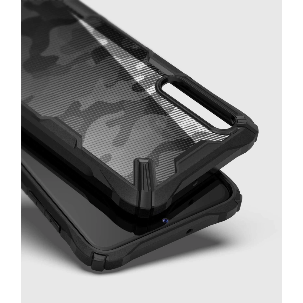 Hurtownia GSM - Etui Ringke Fusion-X Design Samsung Galaxy A70 Camo (Moro) Černé - RGK916MOB - {ean13} - Hurt